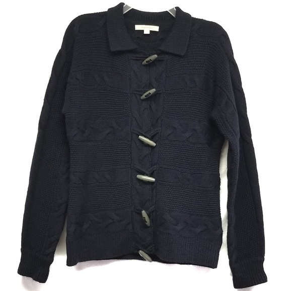 Brooks Brothers Sweaters - Brooks Brothers Navy Wool Cable Knit Cardigan